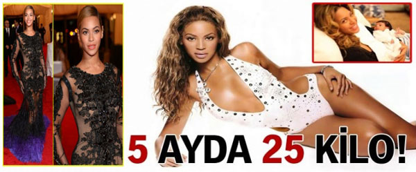 Beyonce 5 Ayda 27 Kilo Verdi