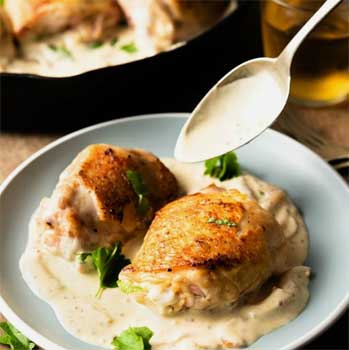 Kremalı Dijon Hardallı Tavuk