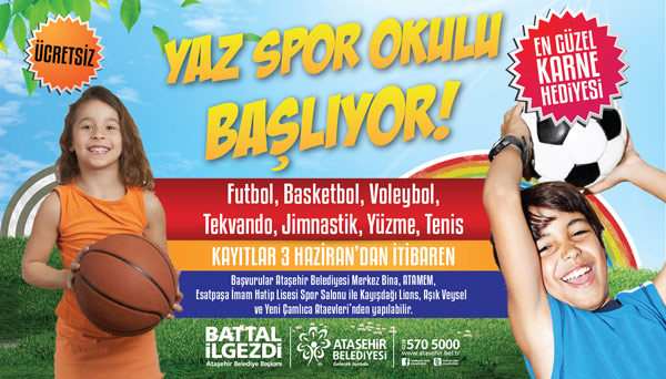 Ataşehir ve Beşiktaş Belediyesi 2016 Ücretsiz Yaz Okulları 