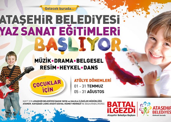Ataşehir Belediyesinden Ücretsiz Yaz Sanat Atölyesi