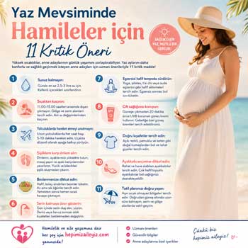 Yaz mevsiminde hamileler için 11 kritik öneri 
