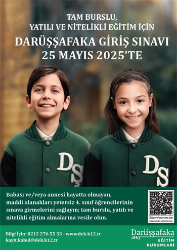 Darüşşafaka Eğitim Kurumları'nın Giriş Sınavı 25 Mayıs’ta